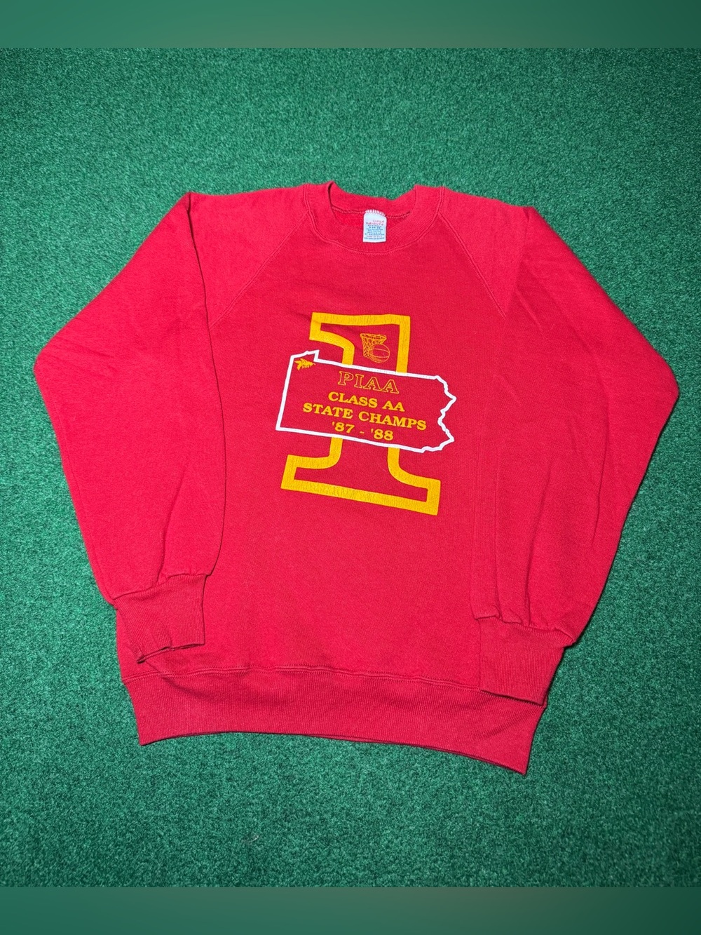 Piaa 80s Basketball State Champs Sweatshirt Vintage 80s Small 18x24.5 Crewneck